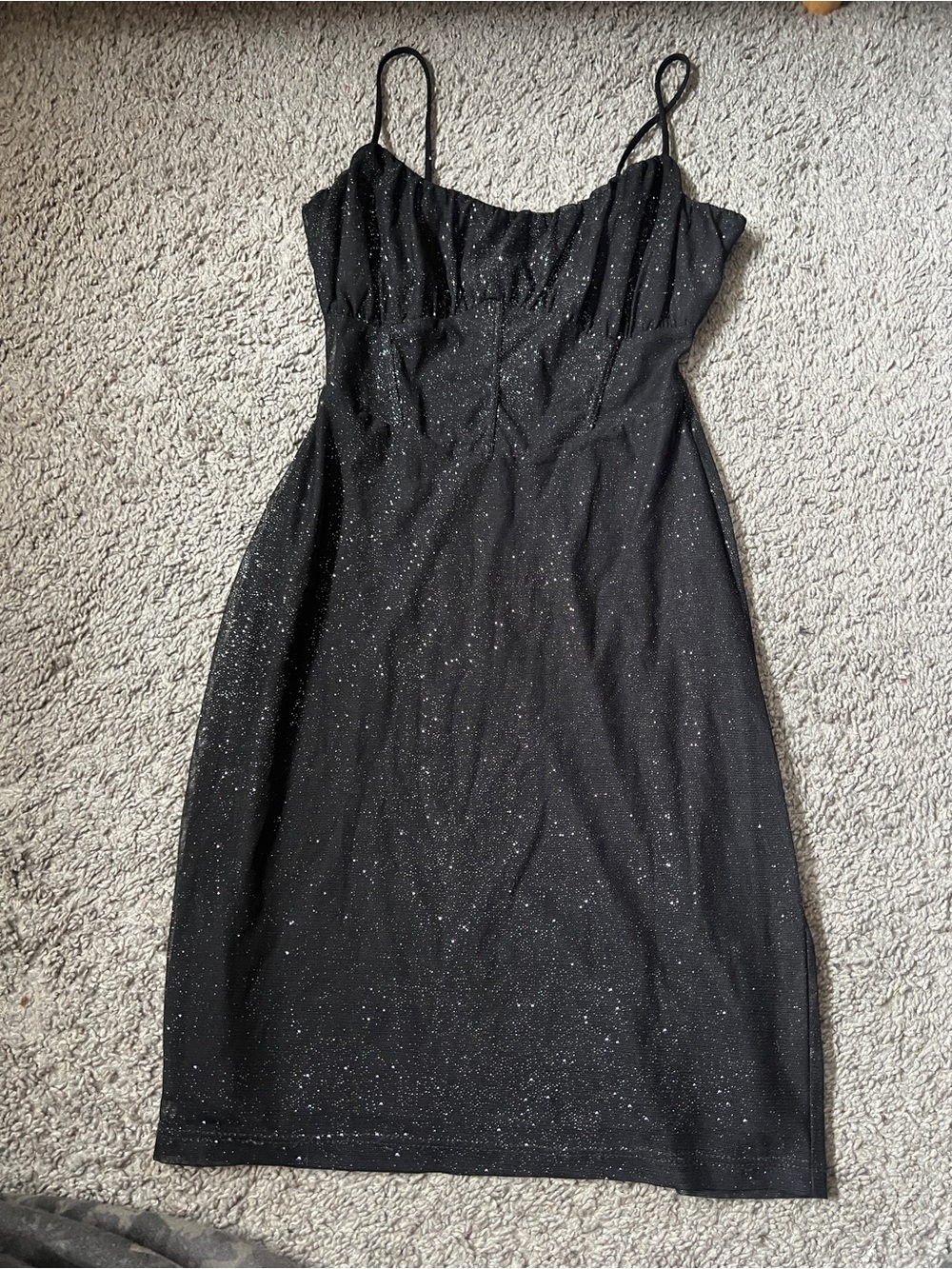 Windsor Black Glitter Corset Bodycon Dress